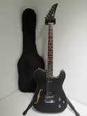 Lindo Dark Defender Semi Chambered Electric Guitar Thinline in Matte Black