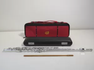 Yamaha YFL-361 Flute Solid Silver Head Open Hole Flute with Case
