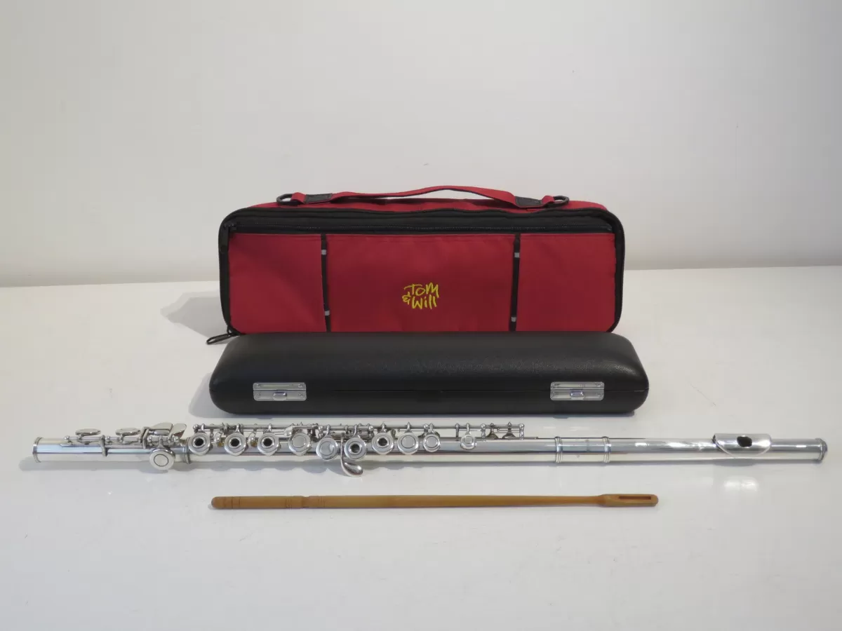 Yamaha YFL-361 Flute Solid Silver Head Open Hole Flute with Case