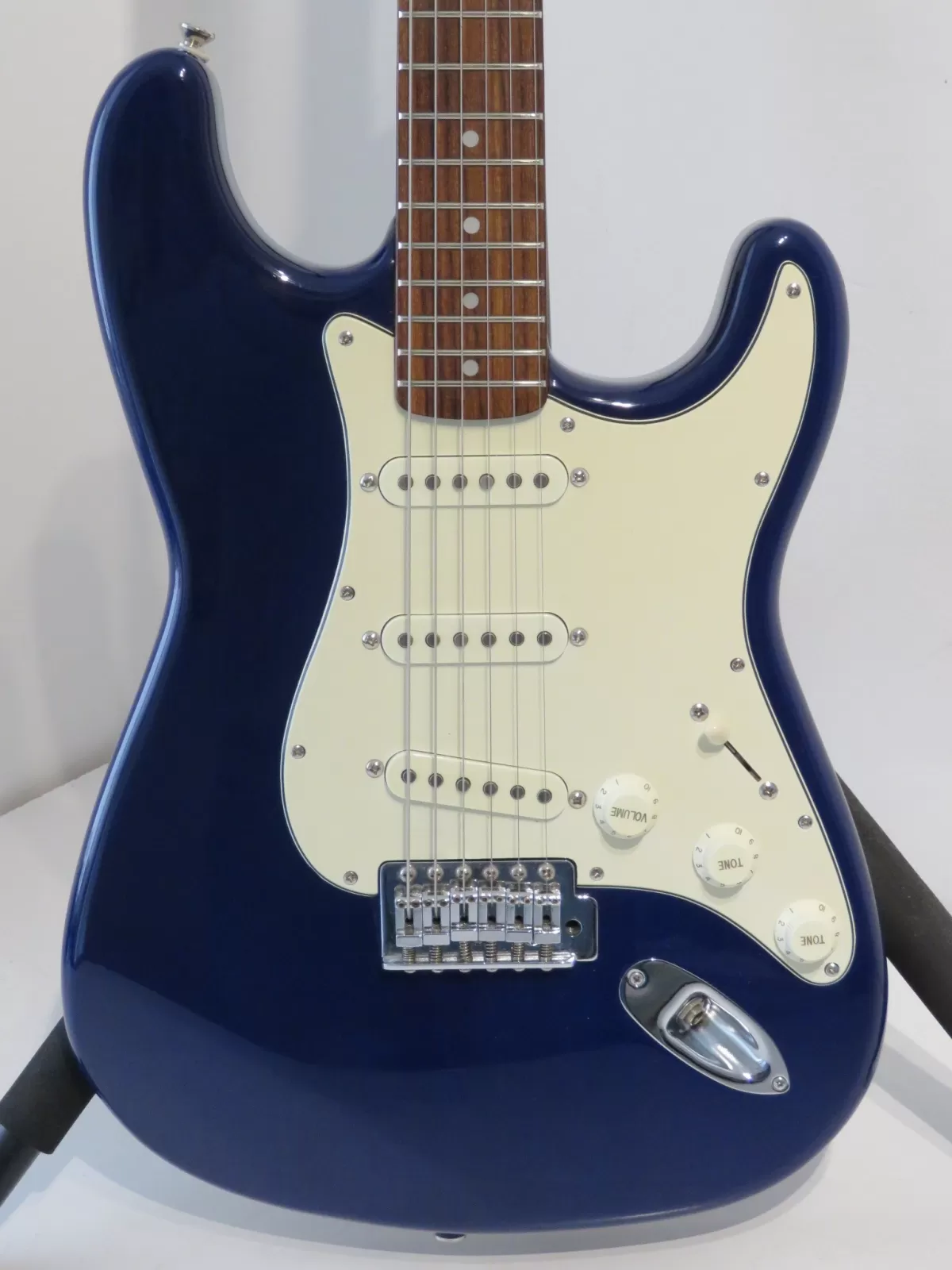 1997 Made in Korea Squier Stratocaster in Dark Blue with Gig Bag