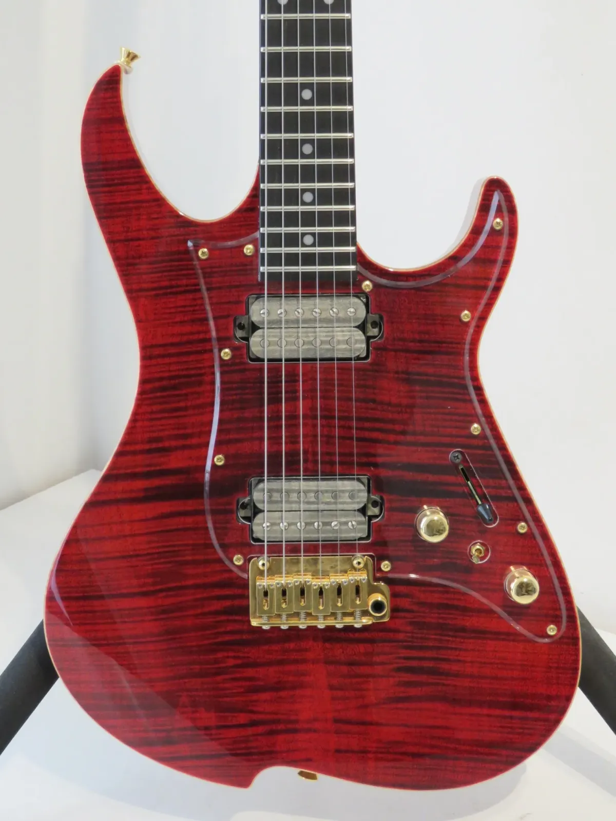 Vola Zenith RV MEM Electric Guitar in Tribal Red with LED Fret Lights - MiJ