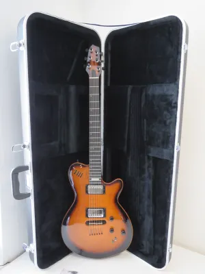 Godin LGX-SA Electric Guitar in AA Flame Cognac Burst with Case - Mint