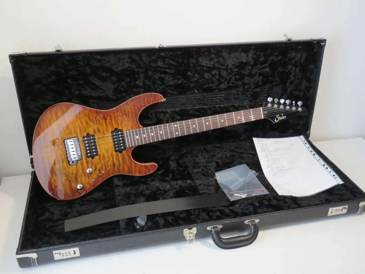 2010 Suhr Modern Electric Guitar with Quilt Top in Bengal Burst – Stunning