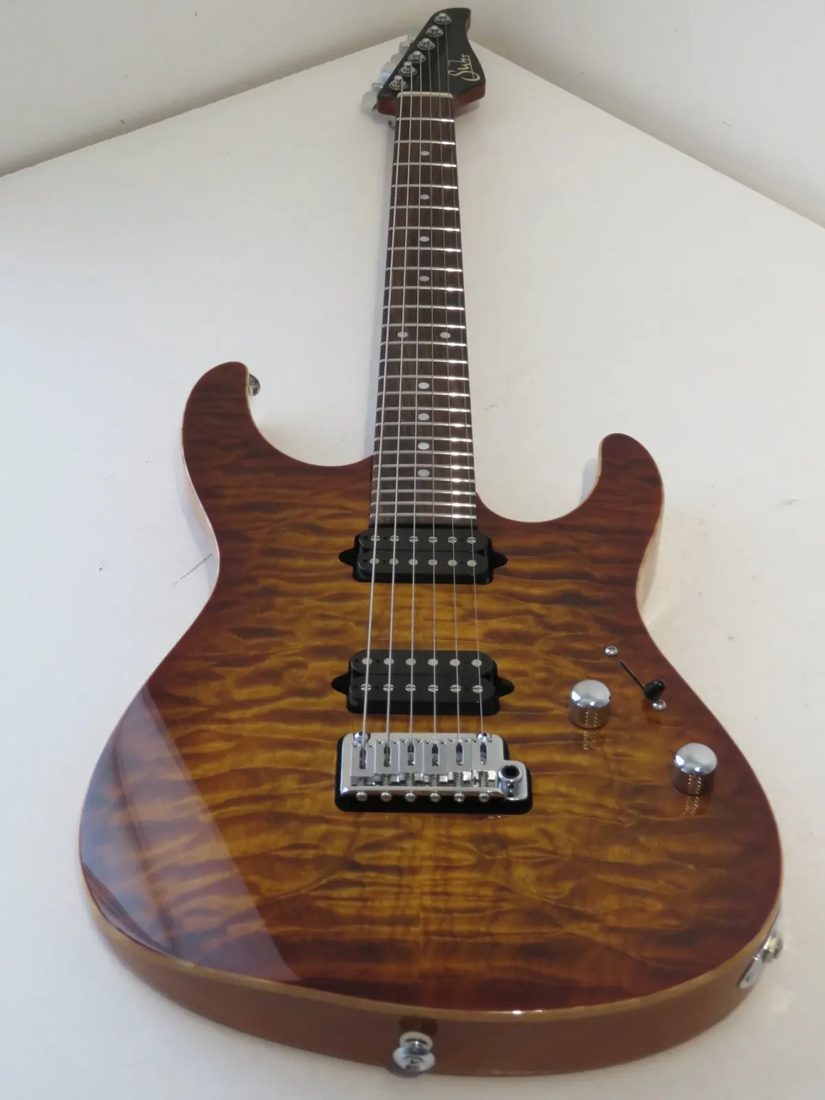 2010 Suhr Modern Electric Guitar with Quilt Top in Bengal Burst – Stunning