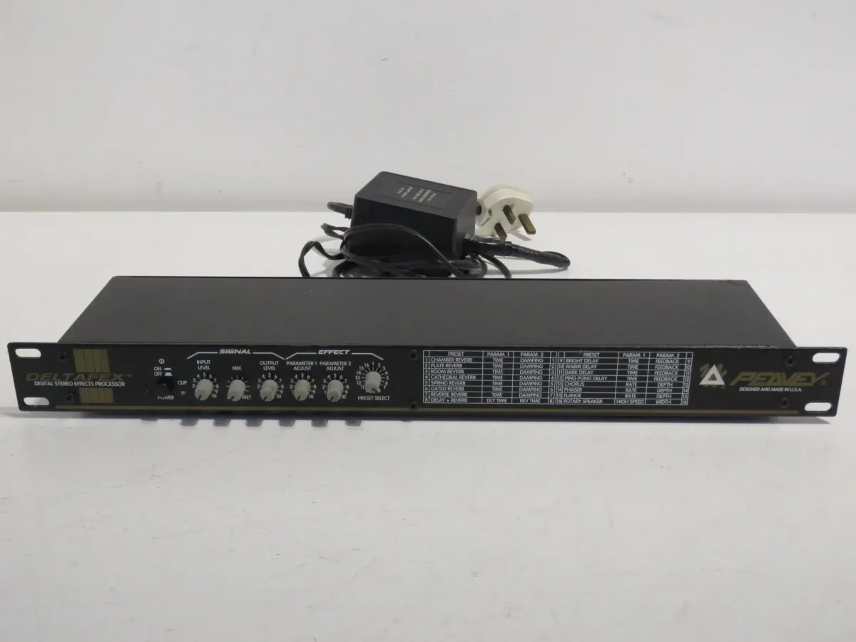 Peavey Deltafex Digital Stereo Effects Processor 1U Rack with Power Supply