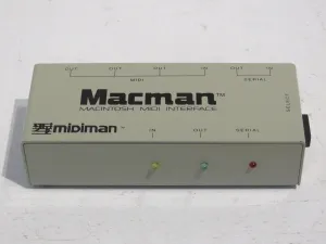 Midiman Macman Macintosh 1 In-3 Out MIDI Interface - Original Version