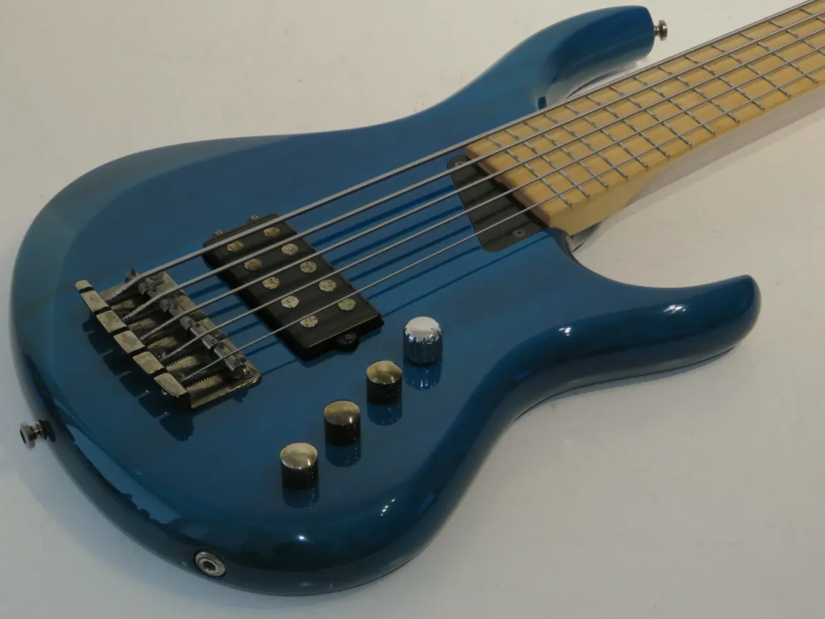 2009 MTD Kingston Artist 5 String Bass Guitar in Trans Blue with Gig Bag