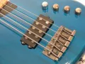 2009 MTD Kingston Artist 5 String Bass Guitar in Trans Blue with Gig Bag