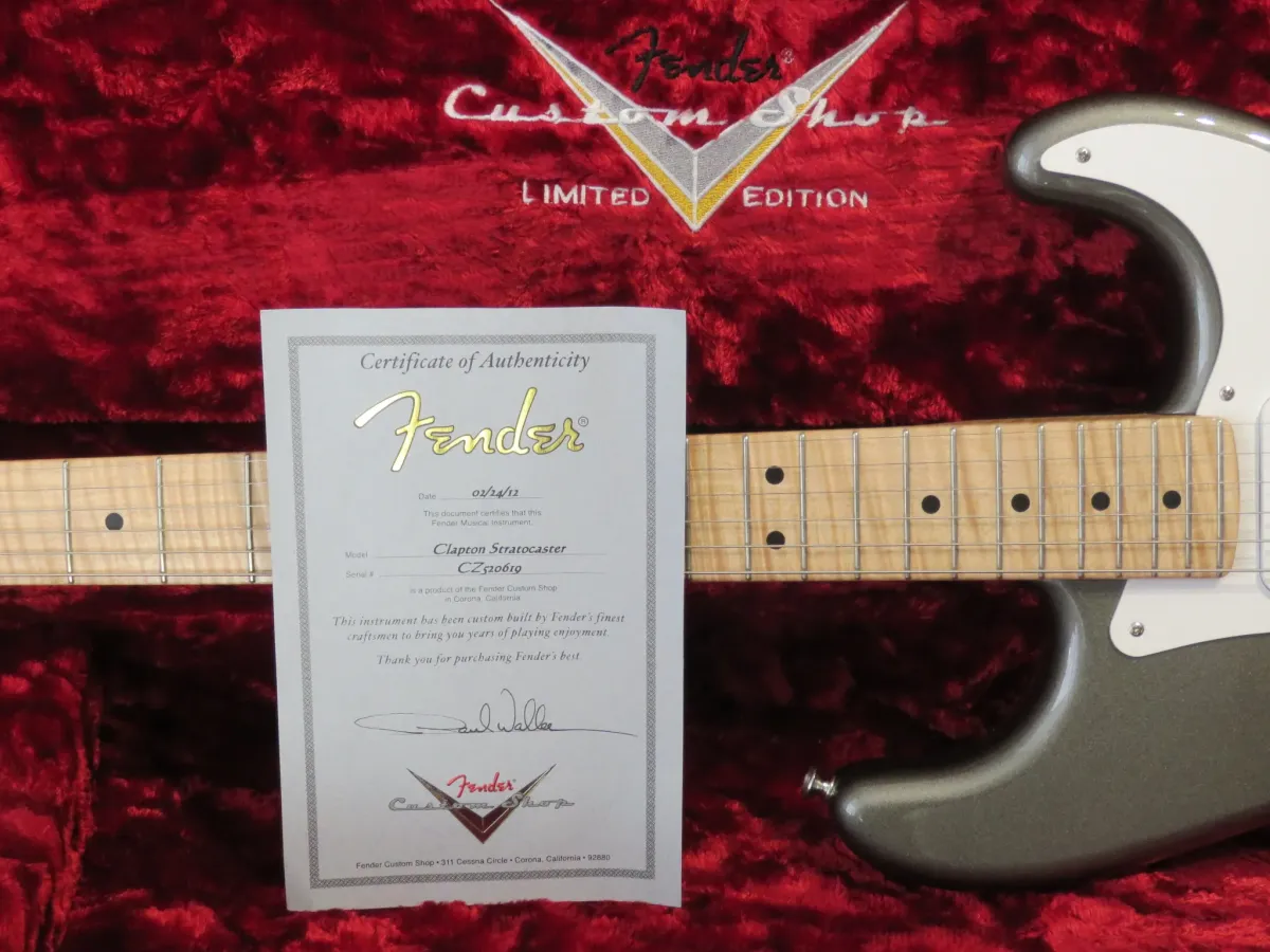 2012 Fender Eric Clapton Stratocaster Paul Waller Masterbuilt in Pewter