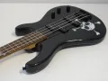 2004 Squier MB4 Skull and Crossbones Bass Guitar in Metallic Black