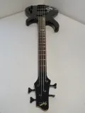 2004 Squier MB4 Skull and Crossbones Bass Guitar in Metallic Black