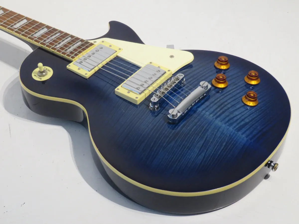 2005 Epiphone Les Paul Standard Plus Top in Trans Blue Burst with Gig Bag