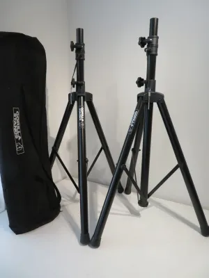 Pair of Gorilla Tripod PA Speaker stands with Carry Bag